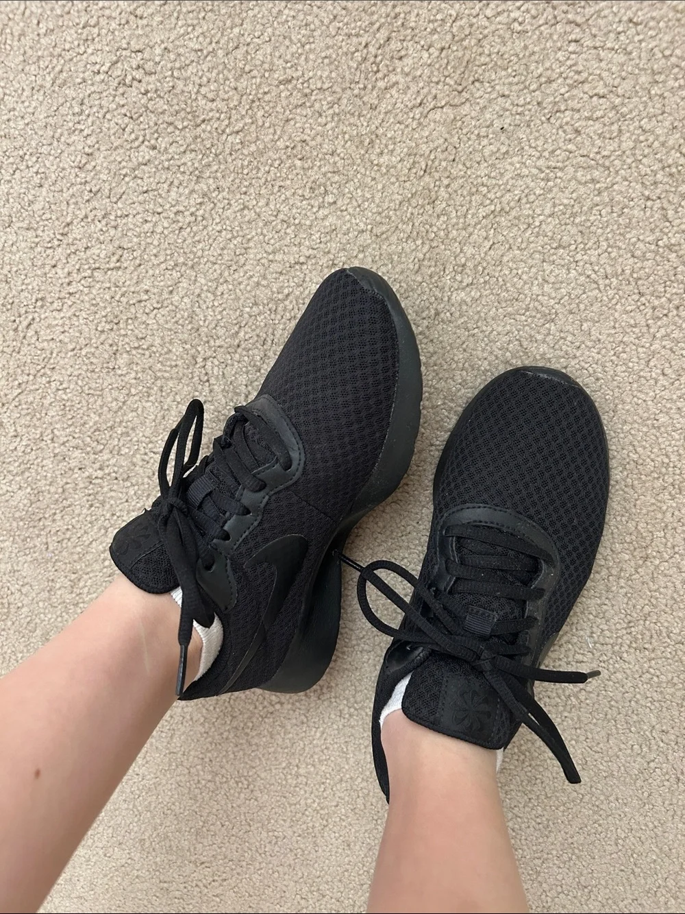 Nike Women's All-Black Mesh Running Sneakers